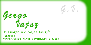 gergo vajsz business card